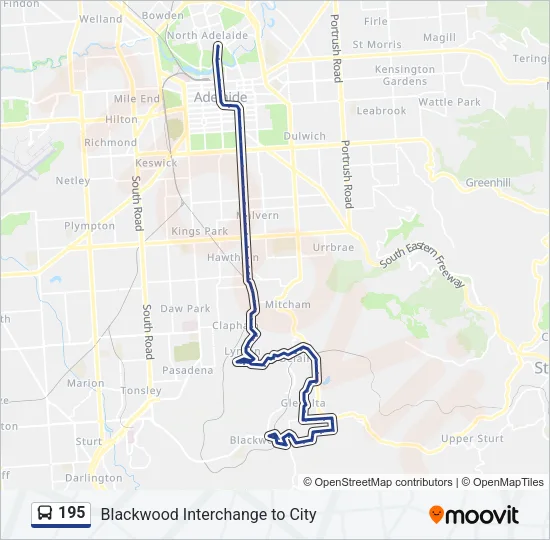 195 Bus Line Map