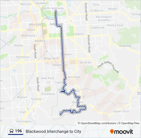 196 Bus Line Map