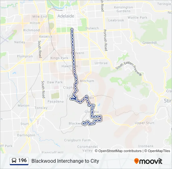 196 Bus Line Map