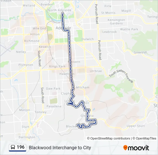 196 Bus Line Map