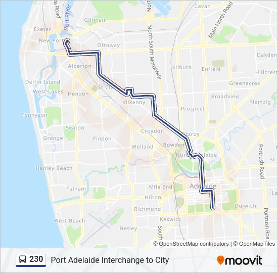 230 Bus Line Map