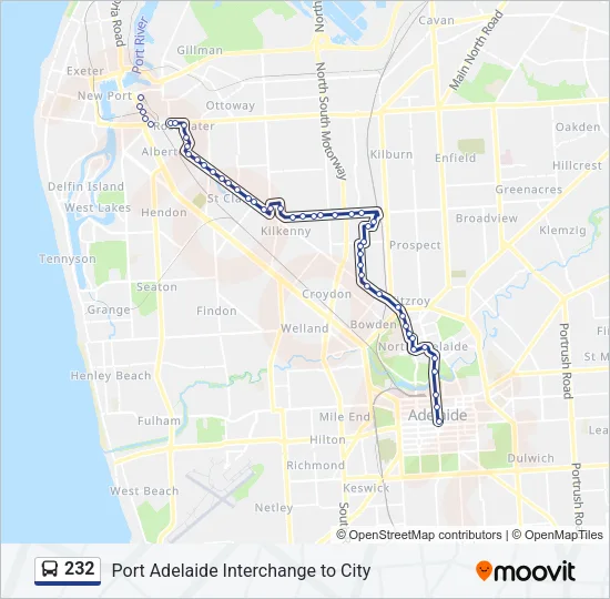 232 Bus Line Map