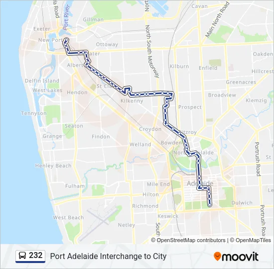 232 Bus Line Map