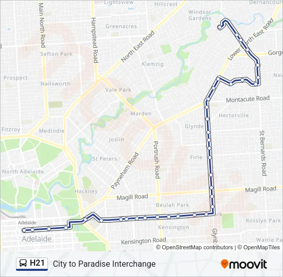 H21 Bus Line Map