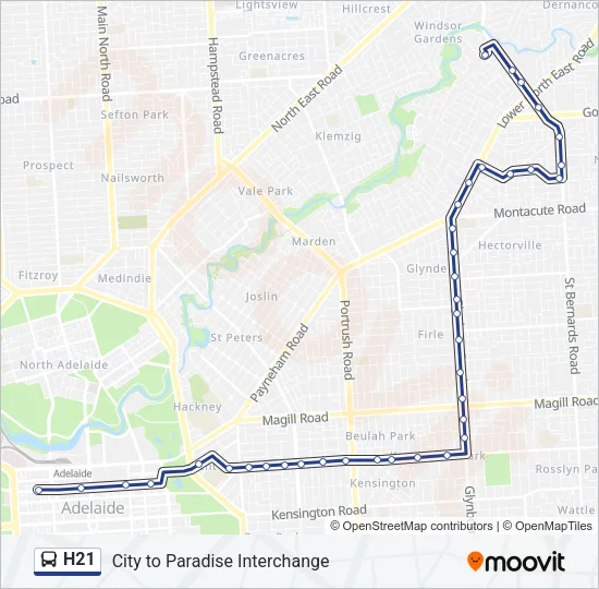 H21 Bus Line Map