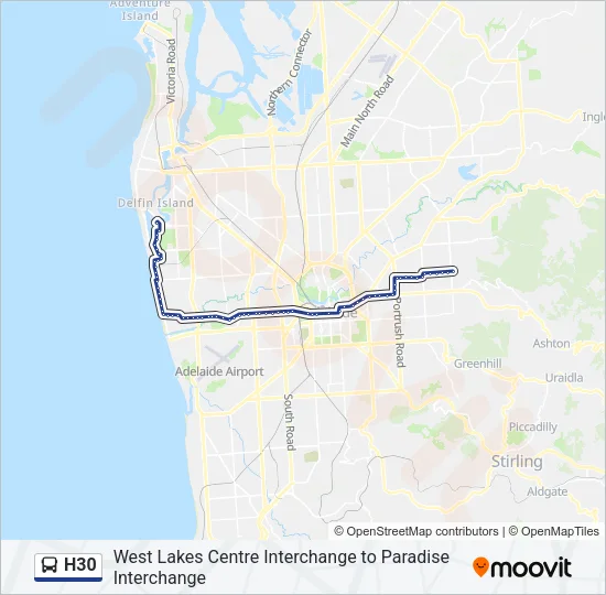 H30 Bus Line Map