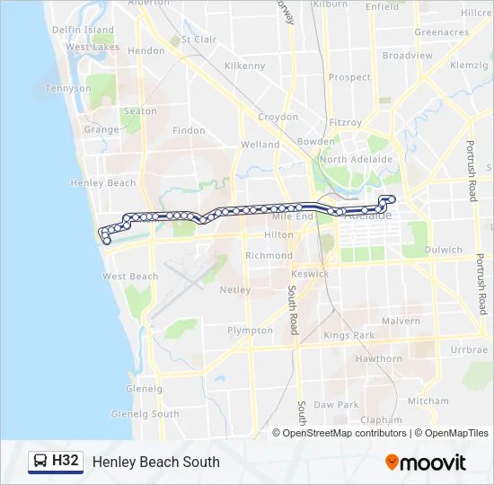 H32 Bus Line Map