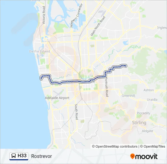 H33 Bus Line Map