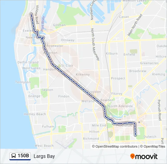 150B Bus Line Map