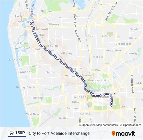 150P Bus Line Map
