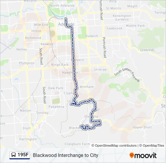 195F Bus Line Map
