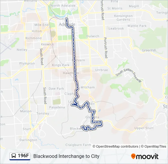 196F Bus Line Map