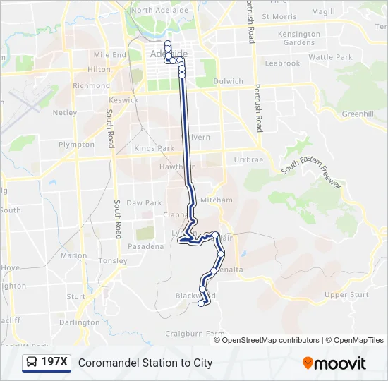 197X Bus Line Map