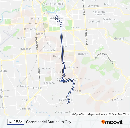 197X Bus Line Map