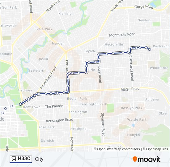 H33C Bus Line Map