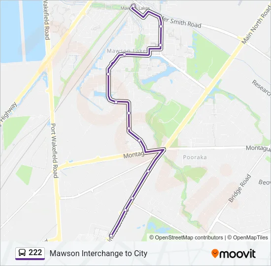 222 Bus Line Map
