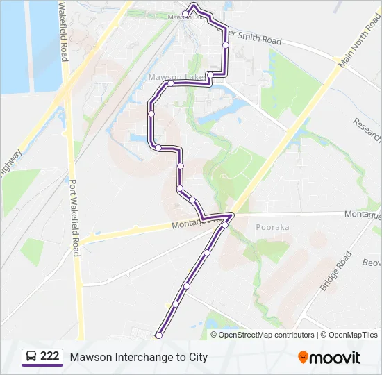 222 Bus Line Map