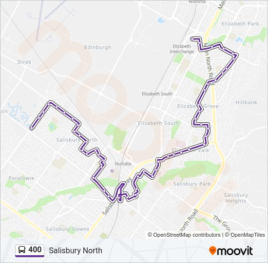 400 Bus Line Map