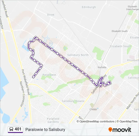 401 Bus Line Map