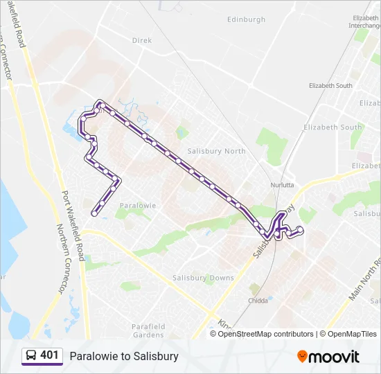401 Bus Line Map