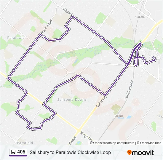 405 Bus Line Map