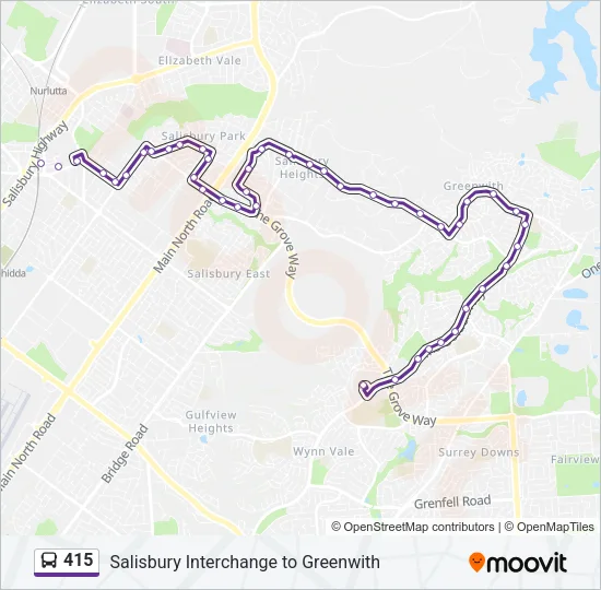 415 Bus Line Map