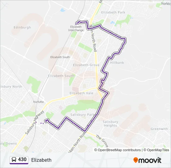 430 Bus Line Map