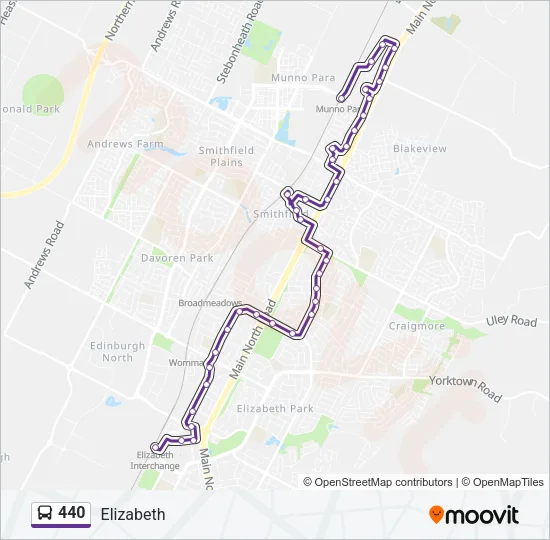 440 Bus Line Map