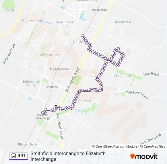441 Bus Line Map