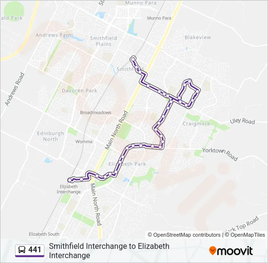 441 Bus Line Map