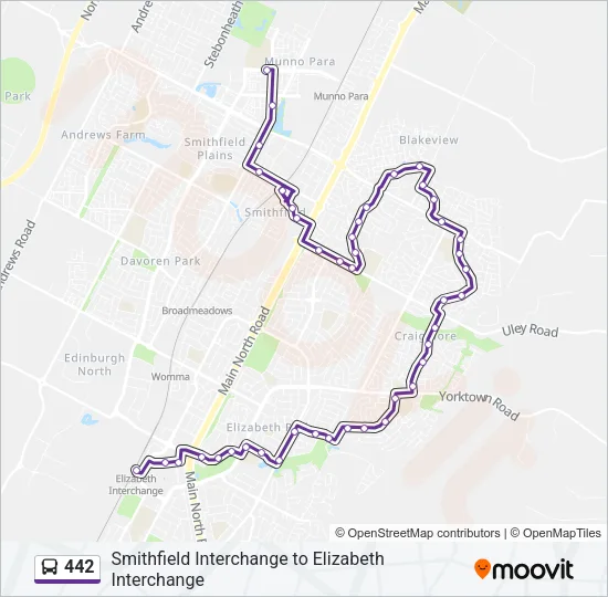 442 Bus Line Map