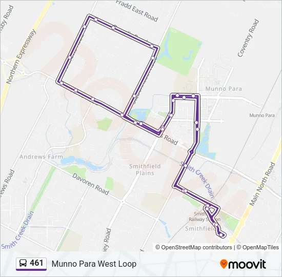 461 Bus Line Map