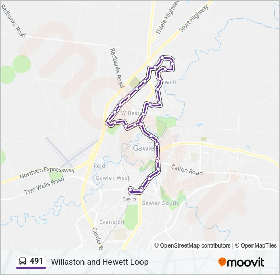 491 Bus Line Map