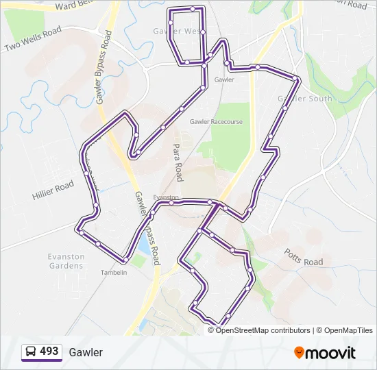 493 Bus Line Map