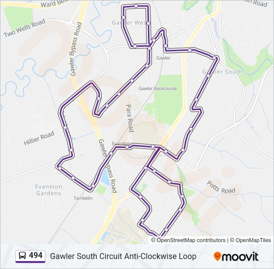 494 Bus Line Map