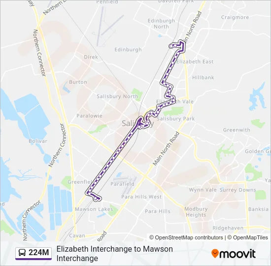 224M Bus Line Map
