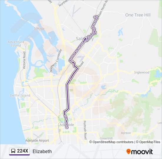 224X Bus Line Map