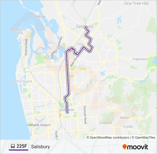 225F Bus Line Map