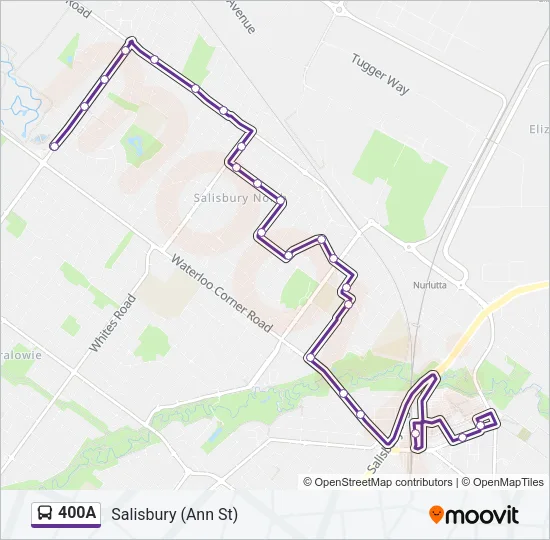 400A Bus Line Map