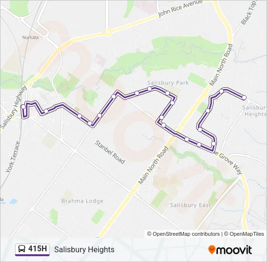 415H Bus Line Map
