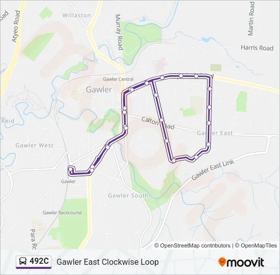 492C Bus Line Map