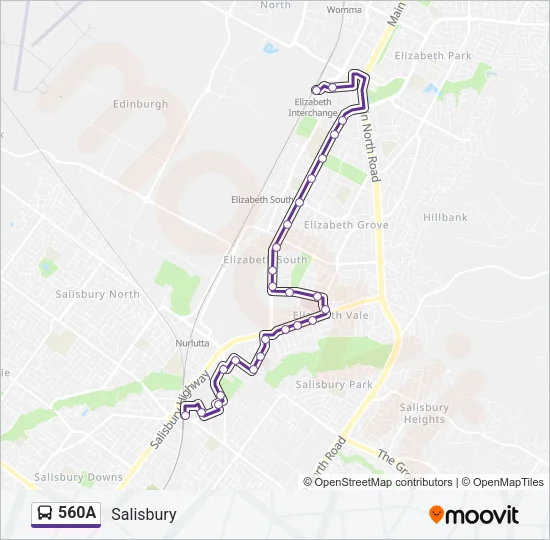 560A Bus Line Map