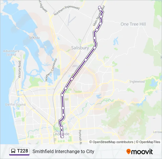 T228 Bus Line Map
