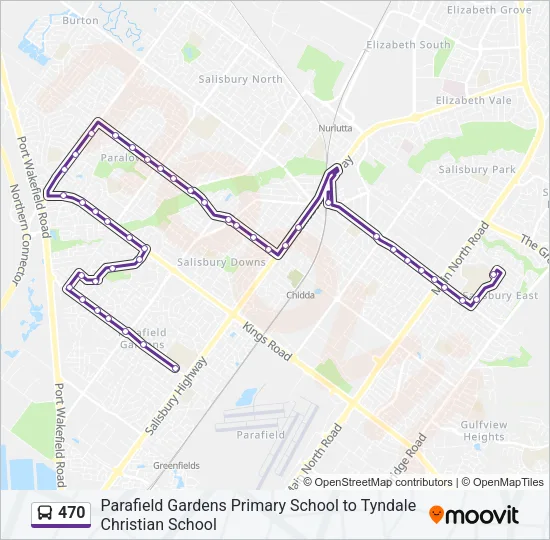 470 Bus Line Map