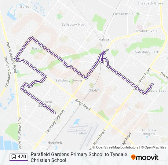 470 Bus Line Map