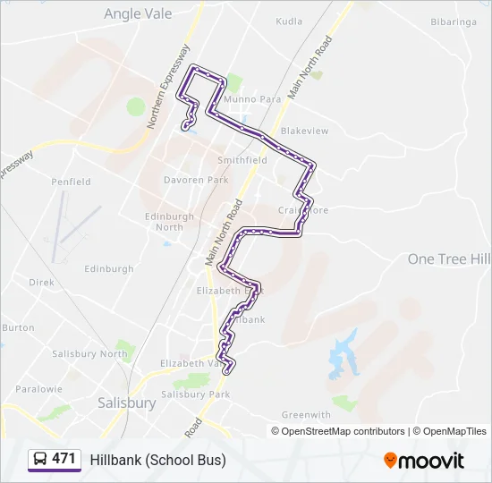 471 Bus Line Map