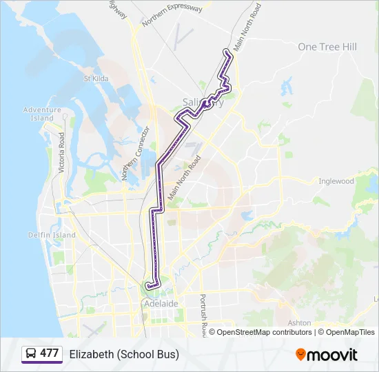 477 Bus Line Map