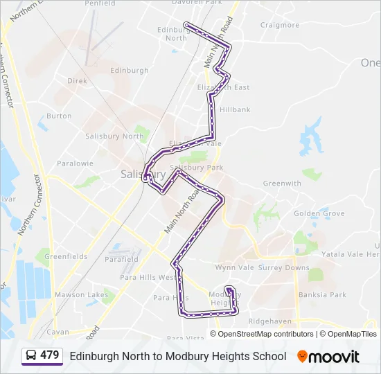 Mapa de 479 de autobús