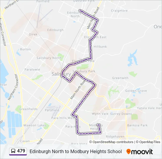 Mapa de 479 de autobús