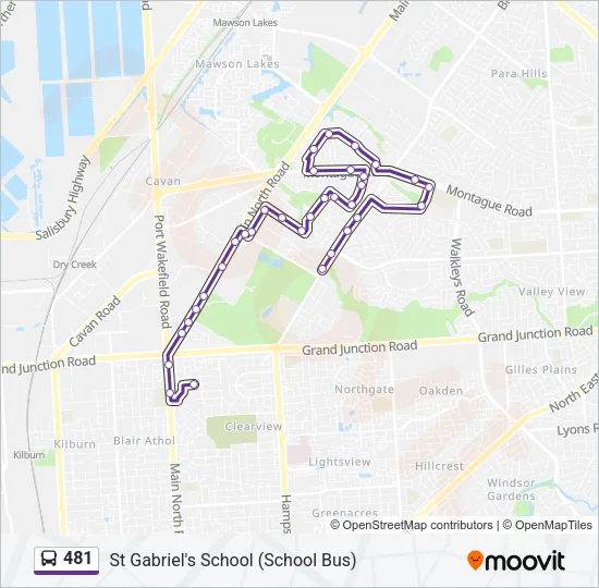 481 Bus Line Map